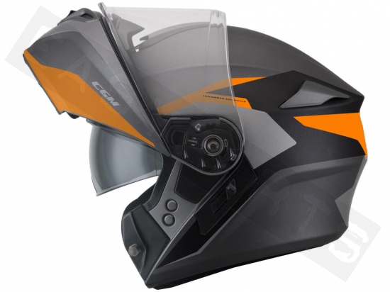 Modular Helmet CGM 508G Dresda Matt Black/ Orange (double visor)